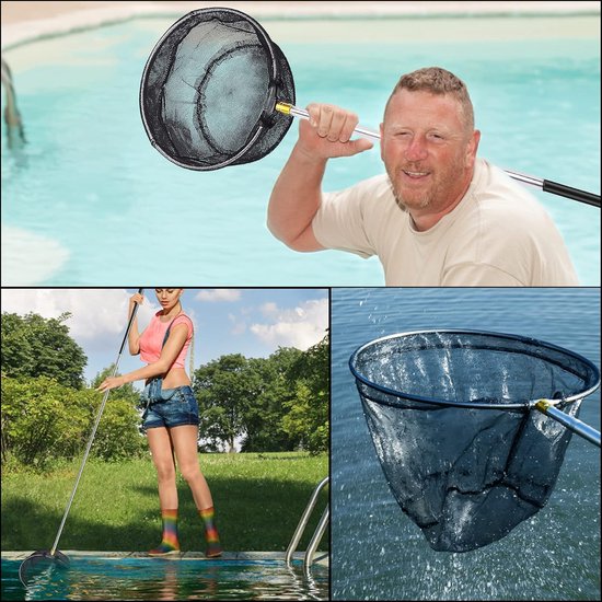 Heavy Duty Zwembadskimmernet - professioneel, telescopische stang, voor zwembad en vijver van Avenli — afbeelding 2