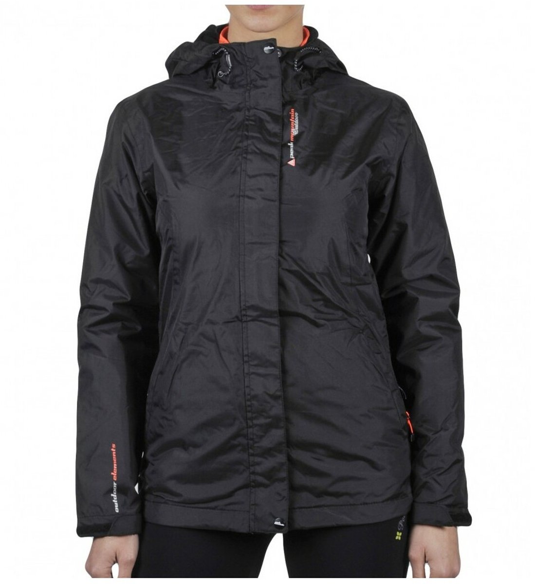 Dubbellaags fleece windjack voor dames Peak Mountain Ajik Zwart