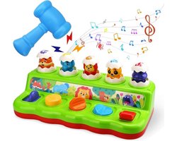 Montessori Speelgoed - Pop-up Dieren Speelgoed met Muziek voor Kinderen vanaf 12 Maanden