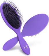 MOONIE'S® Anti Klit Haarborstel - Ronde Borstel - Paars