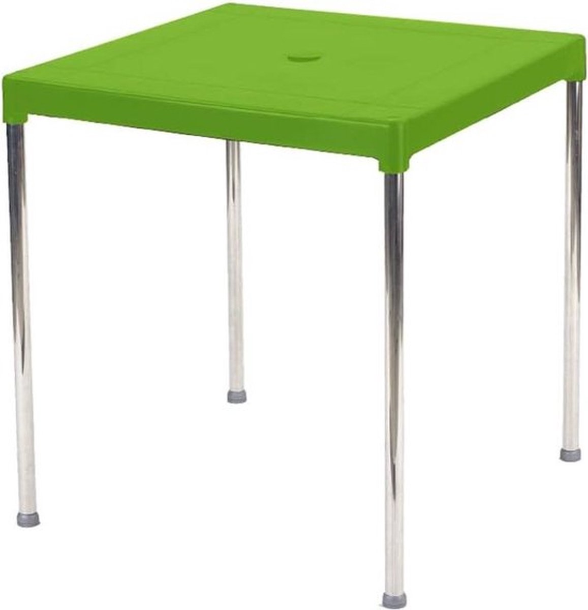 4026-05 Garden Life Tafelblad van hars en standaard aluminium 70 x 70 x 13 cm groen met moderne uitstraling Garden table