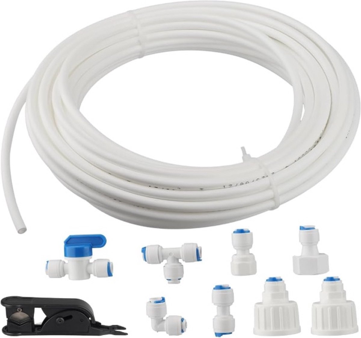 Watertoevoerleiding - 15 m - universele aansluitset voor side by side-koelkast - koelkastslang - koelkastwaterslang voor koelkastfilter - geschikt voor Samsung LG - met speedfit koppelingen - universeel set voor aansluiting amerikaanse koelkast