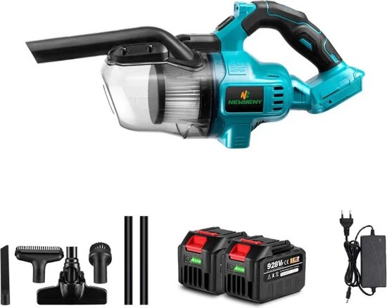 BellissiBo® Kruimeldief - Handstofzuiger Draadloos - 1000W - 20V - Wasbare + Vervangbare Filters - Krachtige Zuigkracht - LED