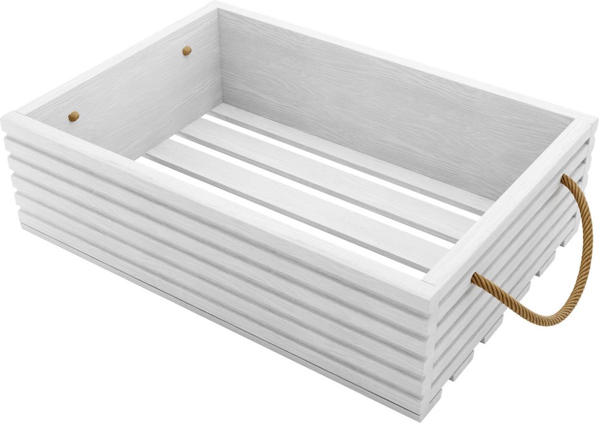 Houten Groente & Fruit kist Isabel 50cm - Wit