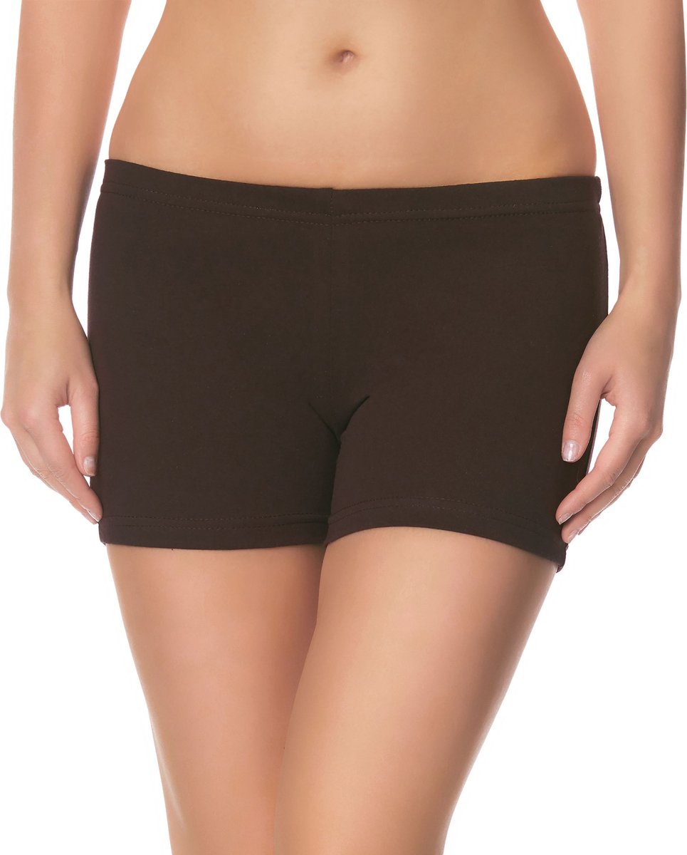 Ladeheid Dames Leggings - Zwangerschapskleding – Kort – Katoen – Bruin28 – 40/42 LA-MA-Shorts-Short