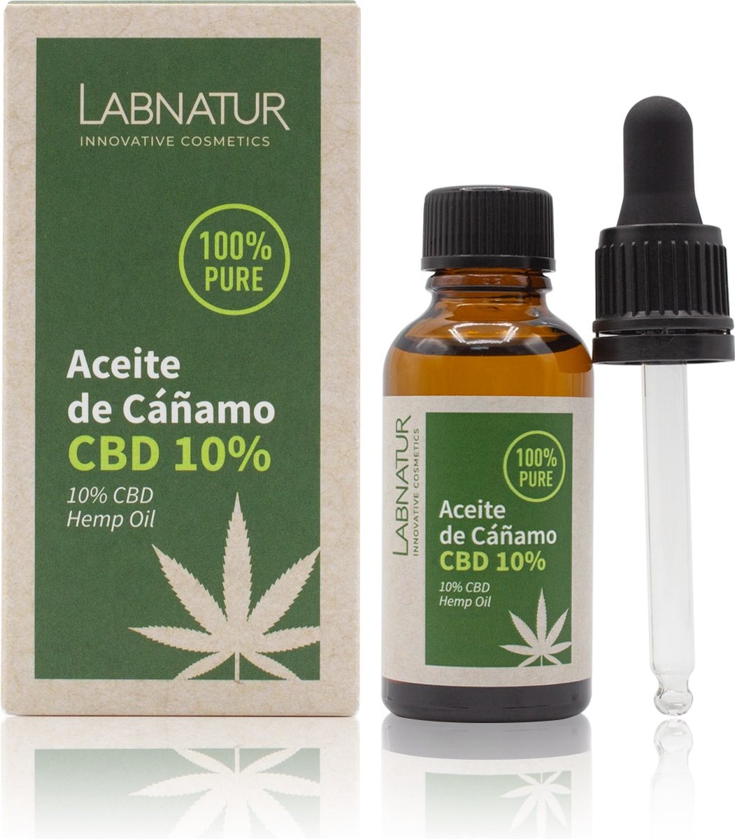 CBD huidolie 100% puur 30ml Labnatur geconcentreerde formule revitaliserend hydraterend vermindert rimpels en roodheid