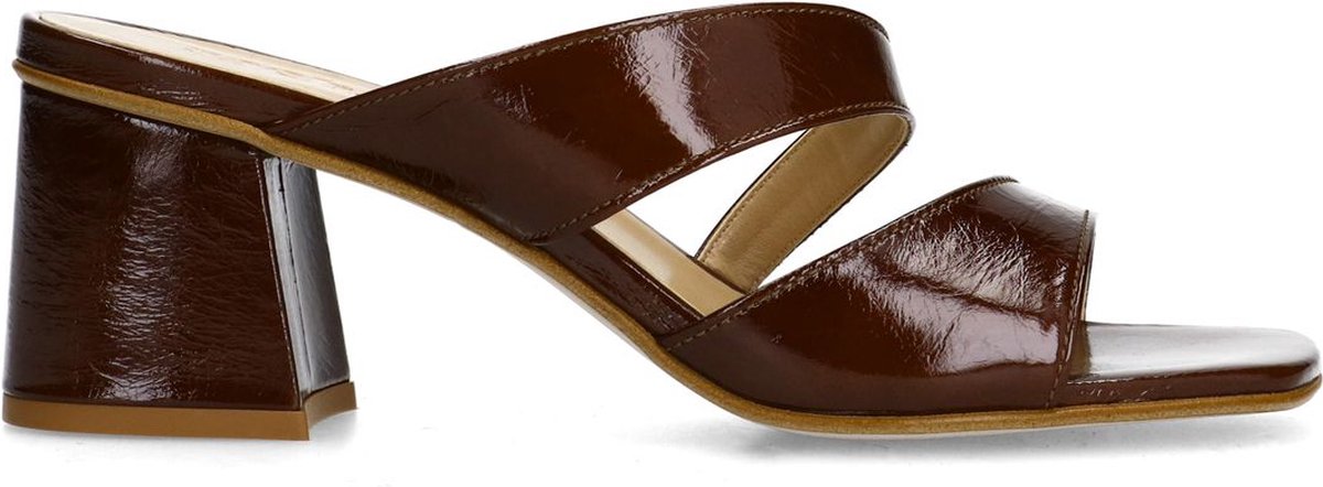 Sacha - Dames - Bruine sandalen met blokhak - Maat 39