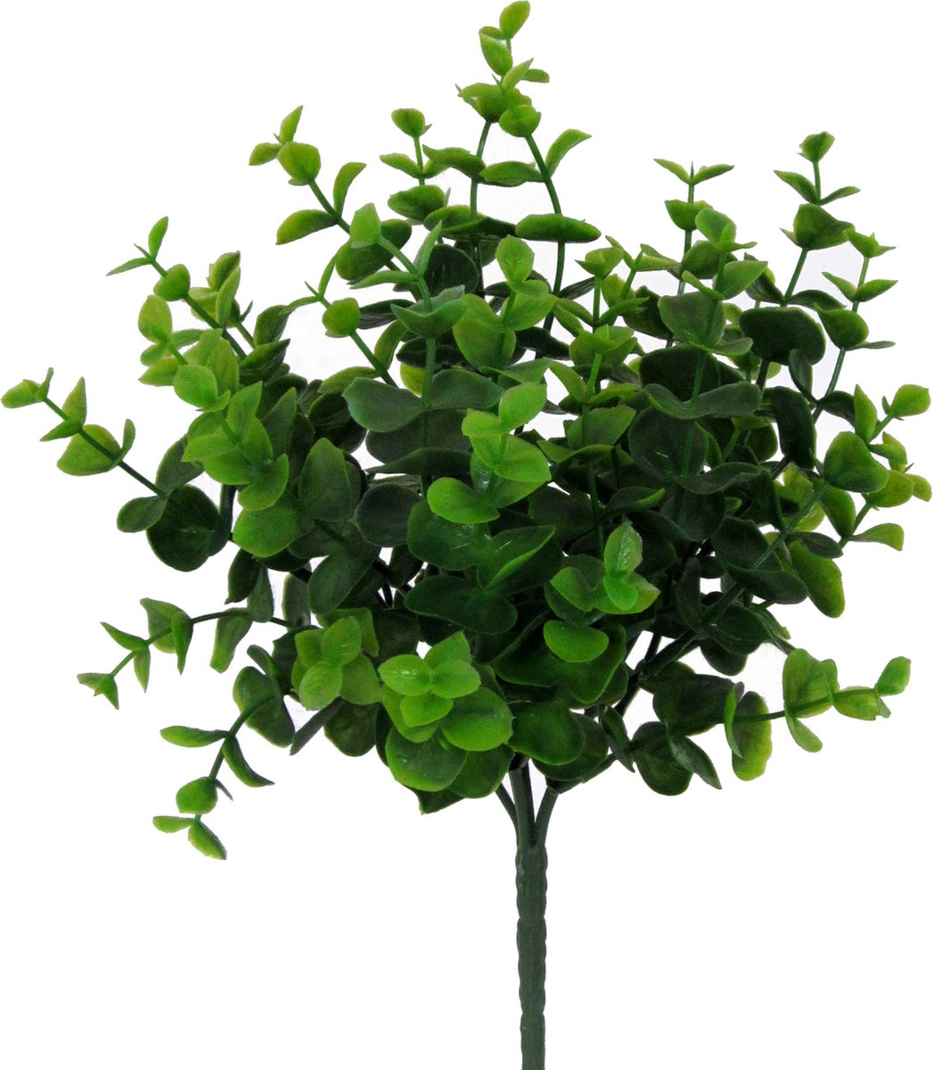 Flourify , Eukalyptus bos - 6 stuks - decoratietak - kunstplant - kunstbloem - kamerplant - 31 cm Groen
