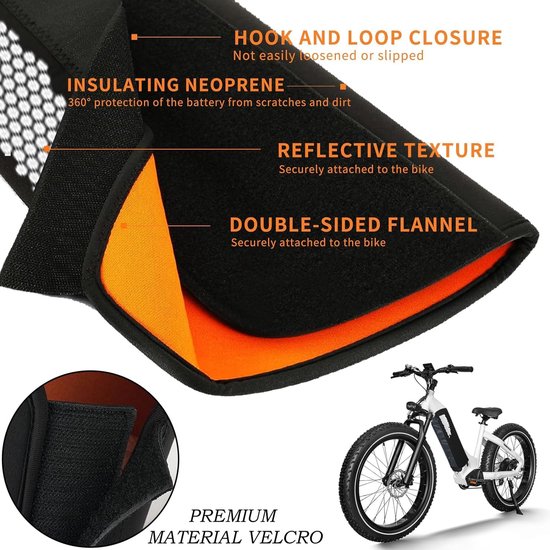 1 stuks E-bike accuhoes - E-Bike Accu Beschermhoes - Geïntegreerde Accuhoes - E-bike frame accu beschermhoes - Accubeschermer - Voor geïntegreerde e-bike accuhoes frame - Universele Maat - Accuhoes Electrische Fiets of E-Bike van CycleTech — afbeelding 2