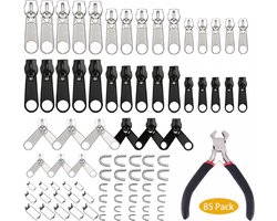 85-delige ritsreparatieset - Vervanging Rits Set - Rits Sluiting Reparatieset - Ritstrekker vervanger - Ritssluiting repareren - Makkelijk gebruik - Rits Sluiting Reparatieset - tenten - ritssluiting hanger