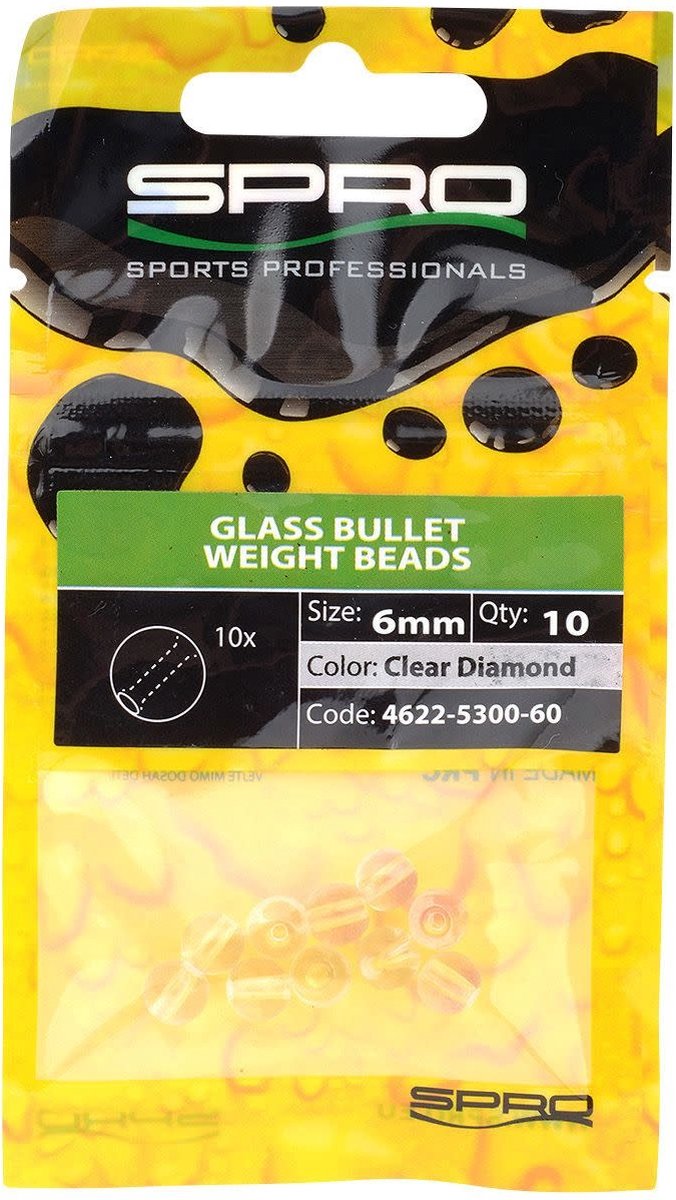 Spro Round Smooth Glass Beads - 8 mm - clear diamond van Spro — afbeelding 3