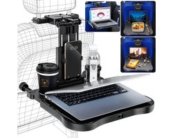 Autostoel voor Achterbank - Passagiers - Bureau met Bekerhouder en Mobiele Telefoonhouder - Multifunctionele Eettafel voor Kinderen en Volwassenen - Inklapbaar - Instelbaar - Belastbaarheid 15-20 kg