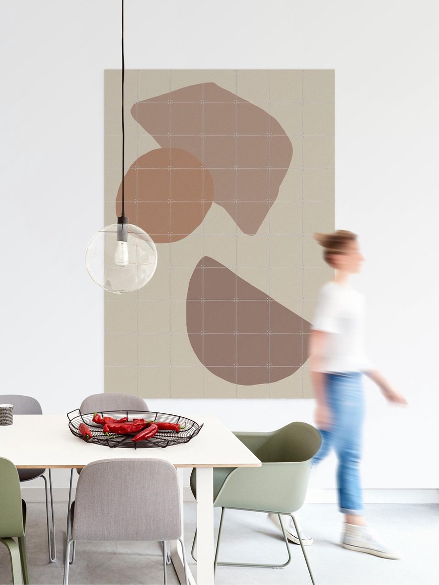 IXXI Mocha, Various - 80 x 100 cm - Gratis ophangtool - Grote wanddecoratie en posters - Minimalisme, Geometrische Kunst, Grafisch Ontwerp, Abstract