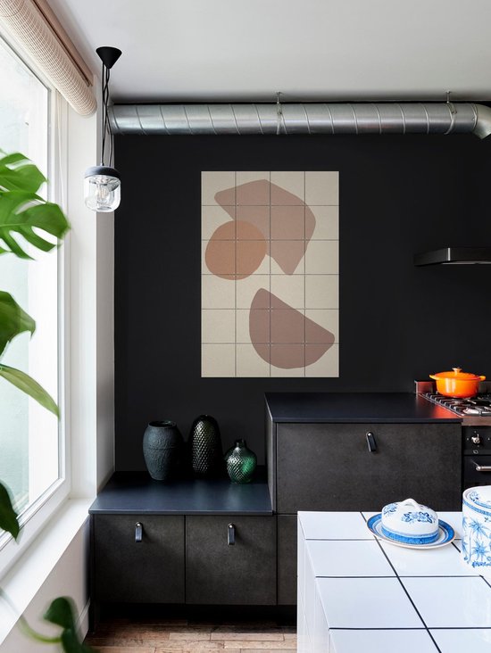 IXXI Mocha, Divers - 100 x 140 cm - Support de suspension gratuit - Grande décoration murale et affiches - Minimaliste, Graphisme, Abstrait, Géométrique