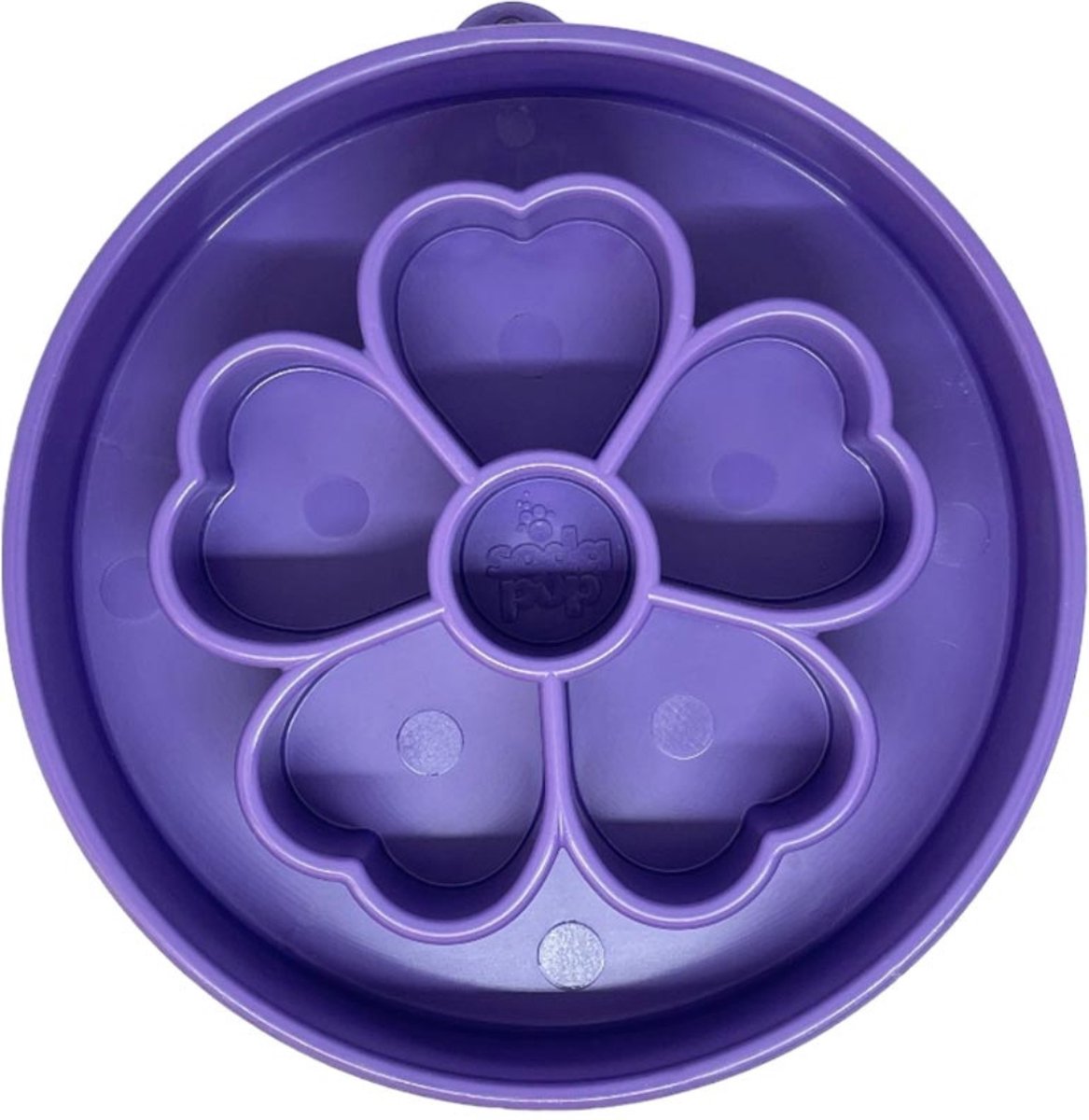 Sodapup - Purple Flower Bowl - Enrichment bowl - Slowfeeder Hond - Hondenvoerbak - Ø20 cm Paars
