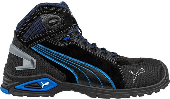 PUMA Rio Black Mid 632250-43 Chaussures montantes de sécurité S3 Pointure (EU): 43 noir, bleu 1 pc(s)