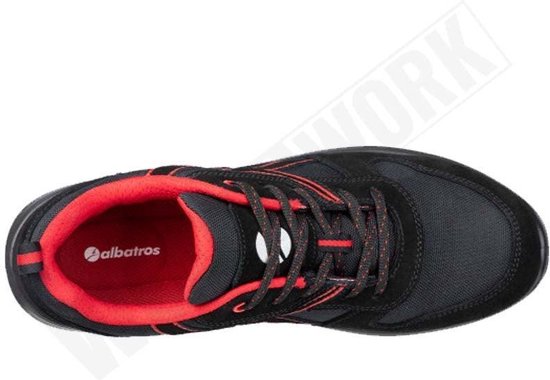 Albatros CLIFTON LOW SRC 648700210000042 Chaussures de sécurité S3 Pointure (EU): 42 noir, rouge 1 paire(s)