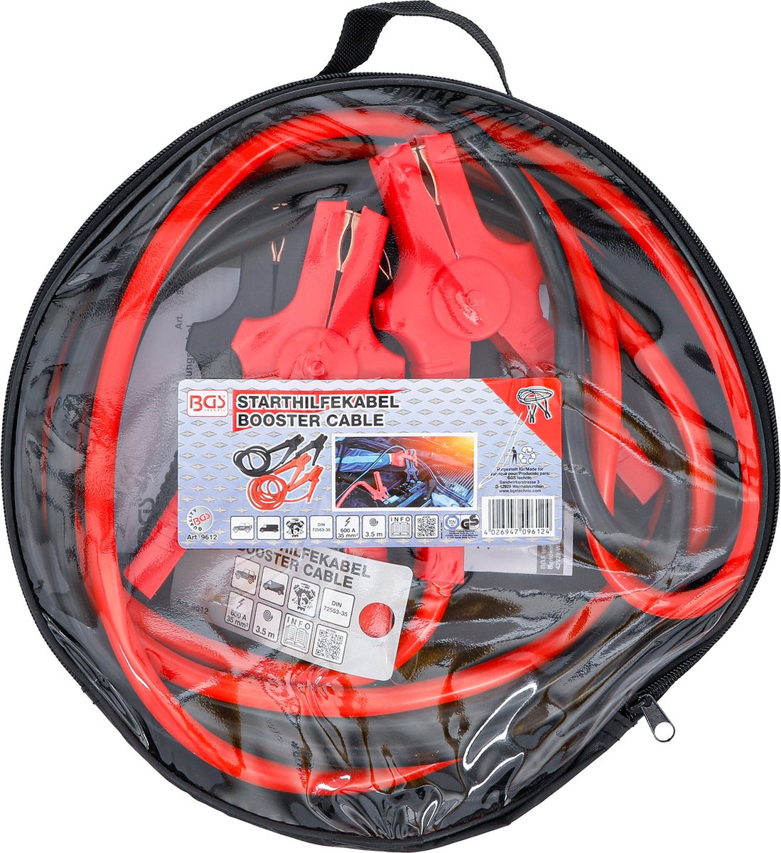 BGS Starthulpkabel - 600A / 35 mm² - 3,5 m – Voor SUV & Transportwagens