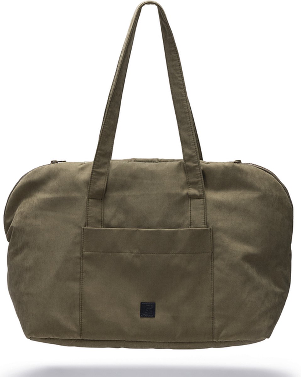 Designed by Lotte Bundu Draagtas Hond - Hondentas - Voor kleine honden - Stevige bodem - Groen - 48x23x33 cm