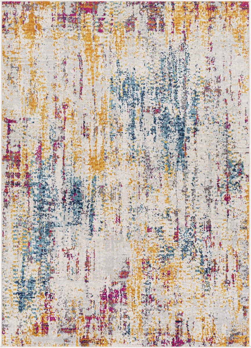 SURYA - Modern Abstract Tapijt ALANA - Meerkleurig/blauw
