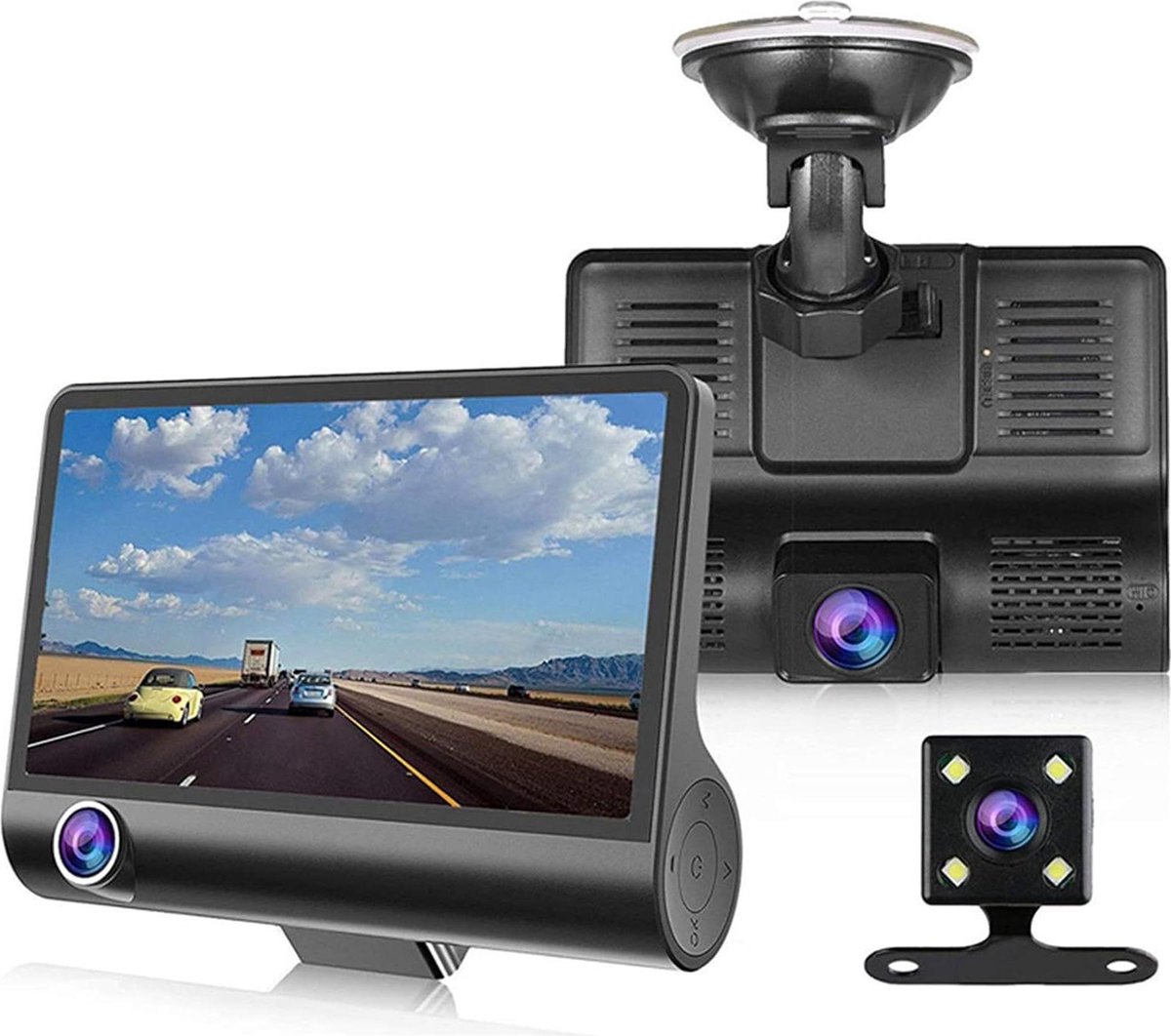 Dash Cam, 1080P Full Hd Dashcam Pour Voitures, Avec Écran Lcd Tft 2,5 Pouces, Vision Nocturne Ir