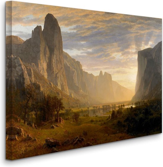 Tableau Toile Sierra Nevada Californie Par Albert Bierstadt - Impression Art Mural - Encadré Prêt à Accrocher