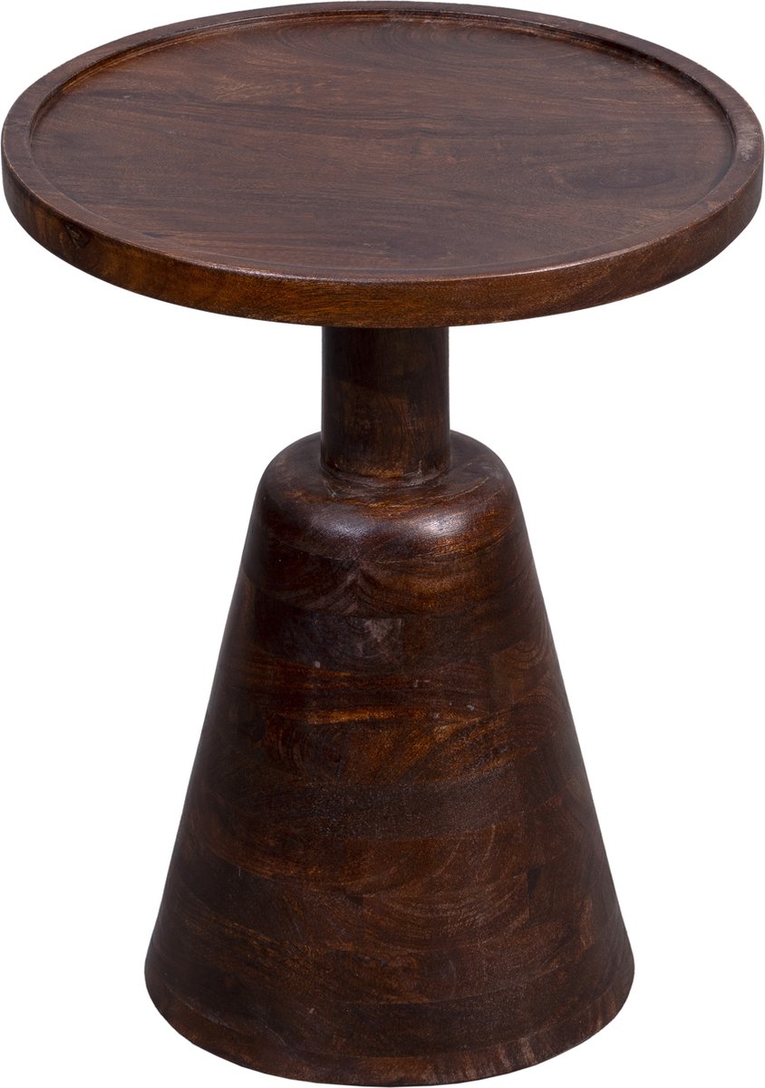 BLenS-Furniture Bijzettafel Scheveningen bruin mangohout rond