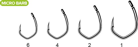 Carp Spirit V-Curve Xs Barbed Haken - 10 Stuks #6 van Carp Spirit — afbeelding 2
