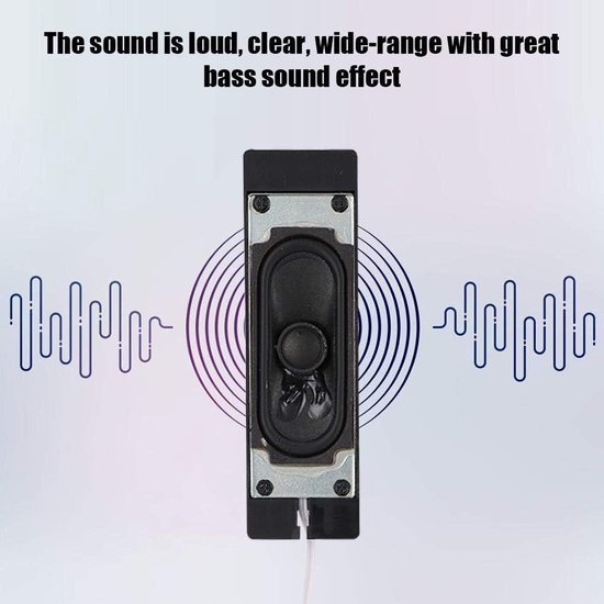 2 Stuks 8 Ohm 10 W DIY Magnetische Luidspreker, Rechthoek TV Speaker Unit Luidspreker Geluidsversterkers Vervanging voor LCD TV Reclame Speler