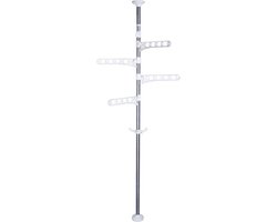 Zylo® Droogtoren 4 Verdiepingen - Droogtoren - Droogrek - In Hoogte Verstelbaar - Metaal - 18x86x8cm - Grijs