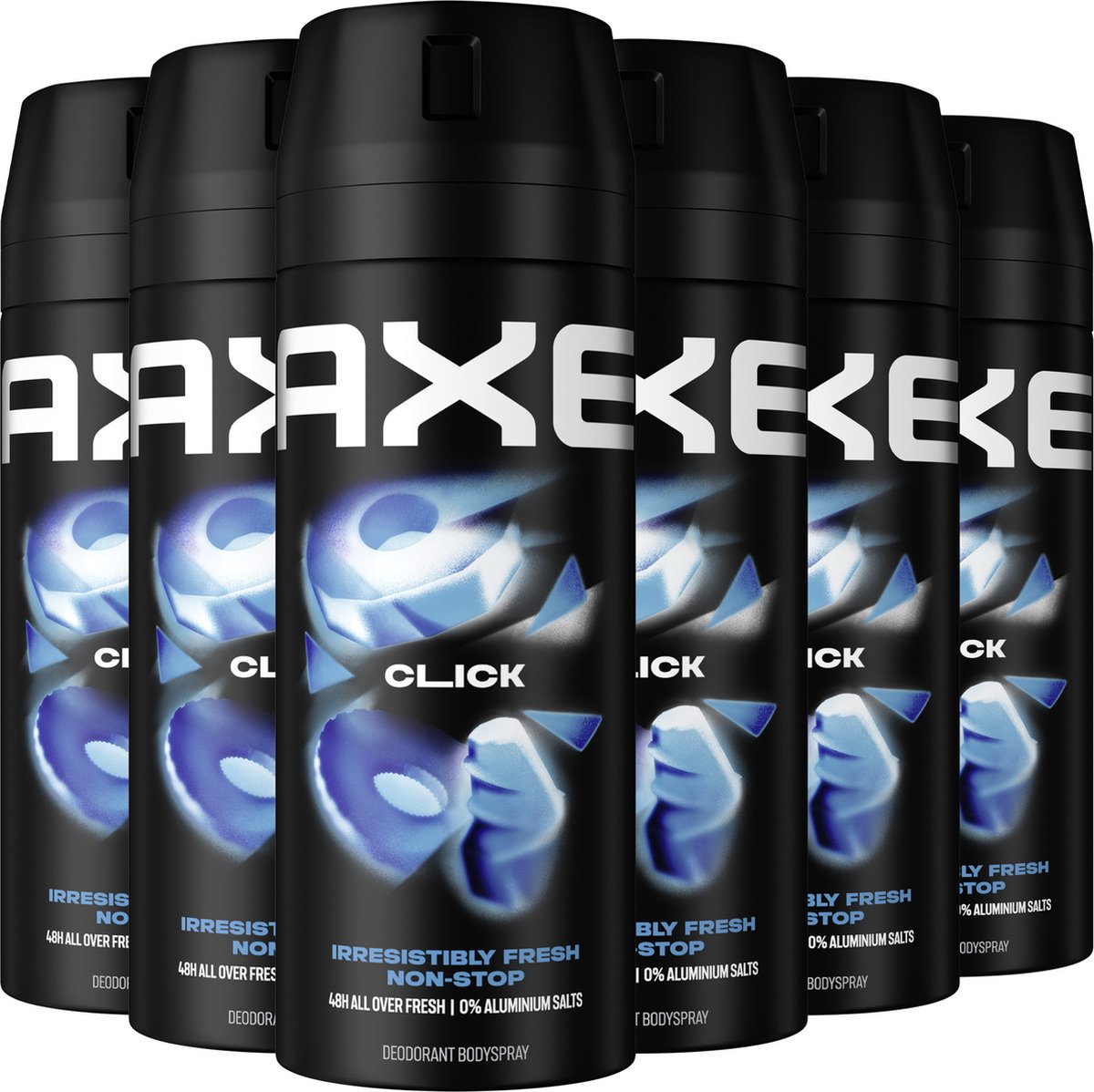 Axe Click Bodyspray Deodorant - 6 x 150 ml - Voordeelverpakking