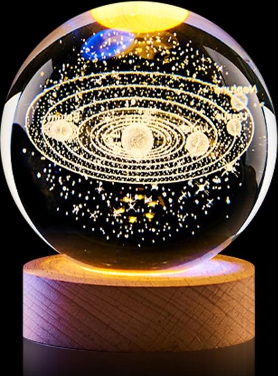 Flexzion 3D Kerstboom Kristallen Bal Nachtlampje - LED Licht
