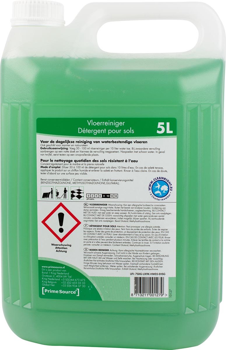 Primesource vloerreiniger, fles van 5 l 2 stuks
