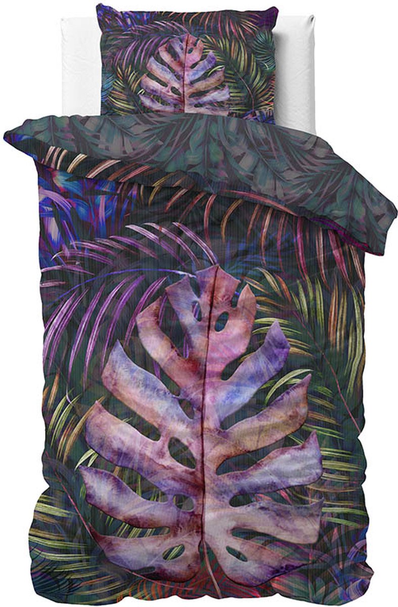 Dekbed-Discounter - Manilla Dekbedovertrek 140 x 200/220 cm - Verkoelend Katoen-Satijn - Korte instopstrook - Wassen op 30 graden - Inclusief 1 kussensloop - Zelda
