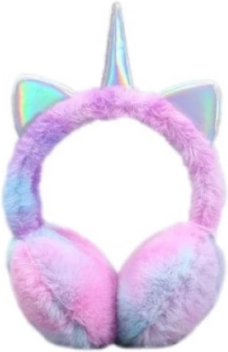 Scoby - Oorwarmer - Pluche oorwarmers - Kinderoorwarmer - Earmuffs - Met Oortjes - Unicorn - Paars/Roze
