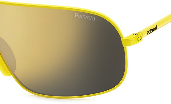 Polaroid® Metal Yellow Hornet Zonnebril Doorlopende Bril Lichtgewicht Masker Maskerbril Mask Bril van Polaroid — afbeelding 2