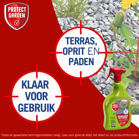 Protect Garden Flitser Express Spray, 1 L - Kant & Klaar Onkruidbestrijder - Onkruid en Mos Bestrijden - Vloeibaar Bestrijdingsmiddel - Onkruidverdelger in handige Spuitverpakking - Binnen 3 uur zichtbaar resultaat — afbeelding 5