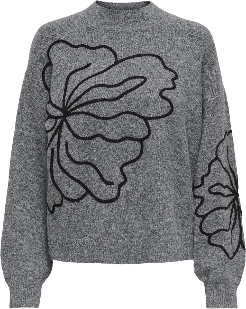 JDY - JDYJELLA L/S FLOWER PULLOVER KNT Dames Vest
