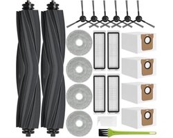 PolkaHome Accessoireset geschikt voor Dreame L20 Ultra / L20 Ultra Complete robotstofzuiger, 6 stofzakken, 2 hoofdborstels, 4 dweildoeken, 4 filters, 6 zijborstels, robotstofzuiger, reserveonderdelen, accessoires