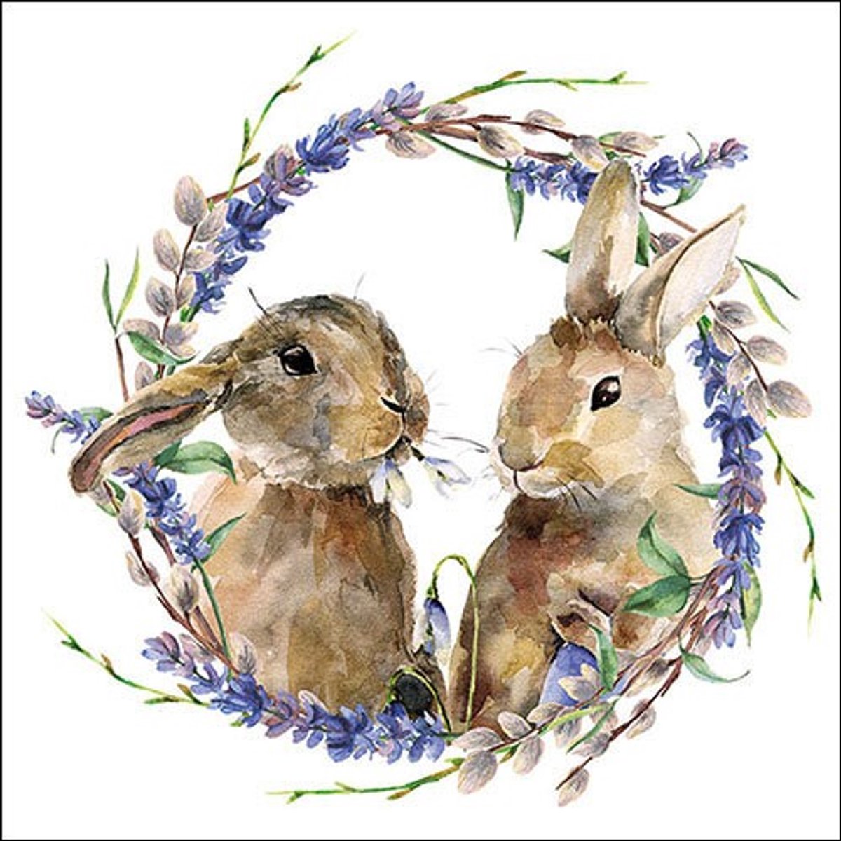 Ambiente - lunch servetten - Rabbit Wreath