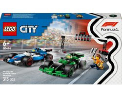 foto van LEGO 60474 City - F1® grid met VCARB en Sauber racewagens