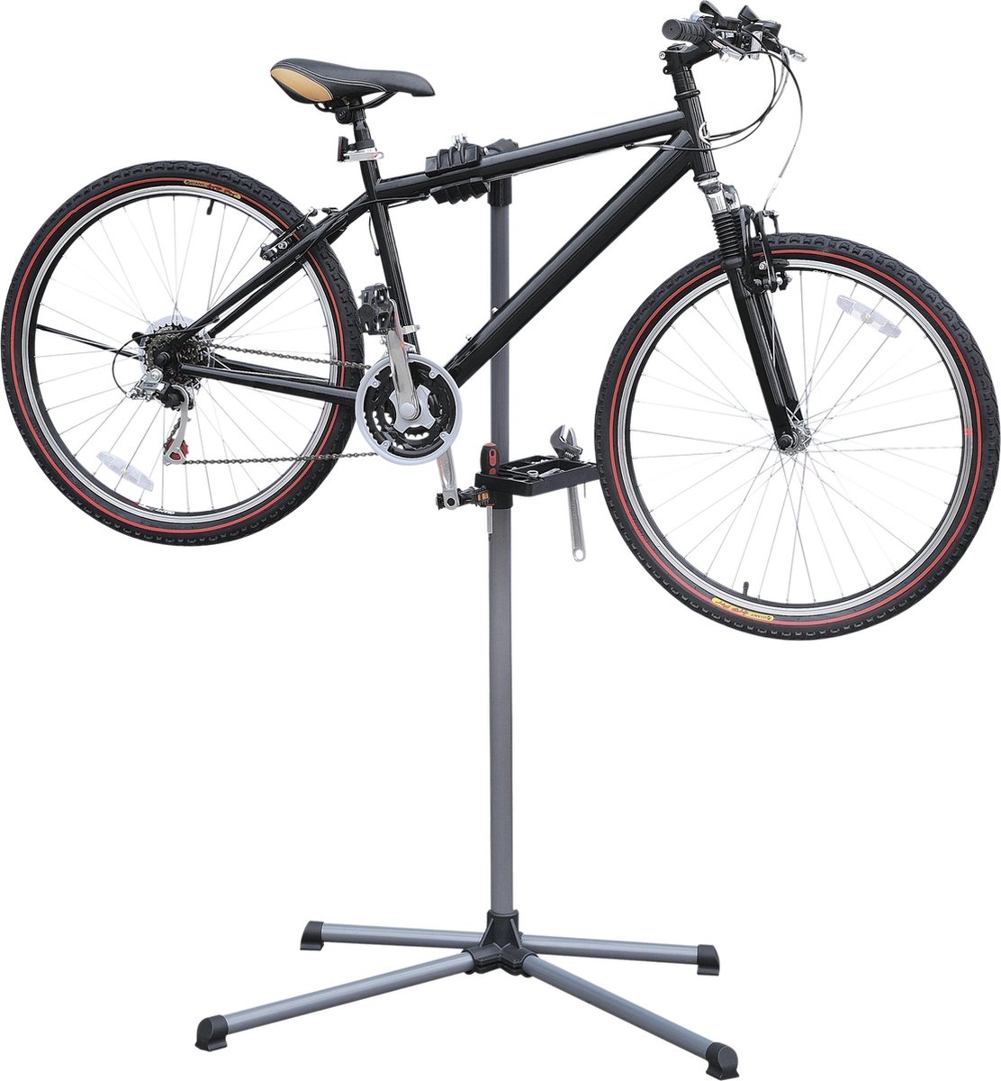 Dyto - Montagestandaard Fiets - 360° Draaibaar - Uitschuifbaar 11 - 143 cm - Zwart - Fietsstandaard - Fietslift