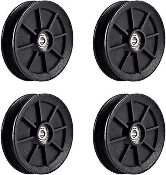 Katrol voor universele lagers 4 stuks - 90 mm kabelrol voor gym fitnessapparaten reserveonderdeel garagedeur .