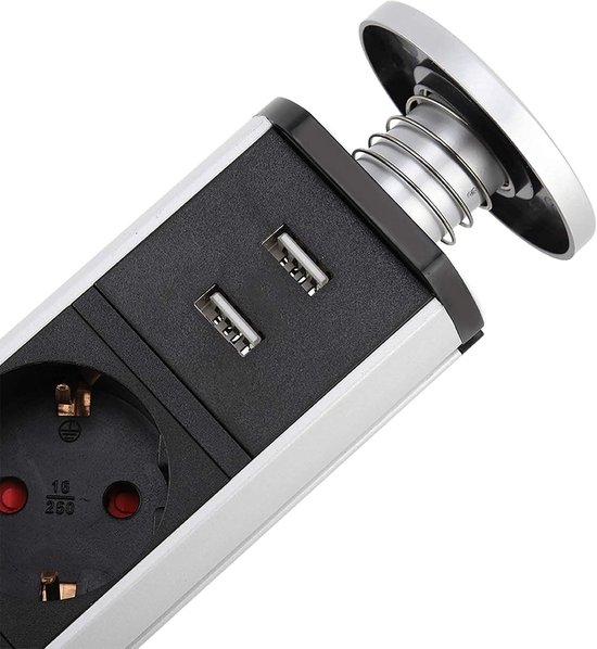 Ingebouwd Verzonken Stopcontact met 2 Stopcontacten en PD20W USB-C USB
