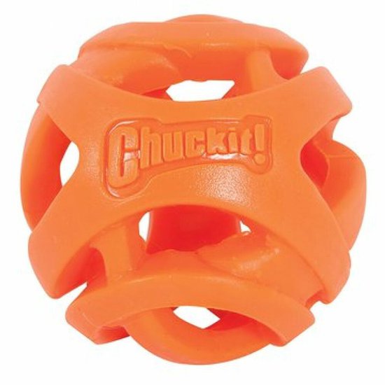 Chuckit! Breathe Right Fetch Ball - Hondenspeelgoed - Hondenbal - Drijvend - Medium - Ø6 cm - Oranje - 1 Stuks