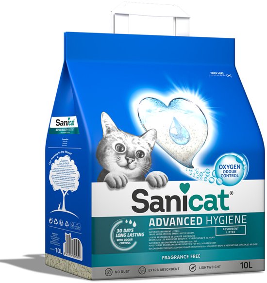 Sanicat Kattenbakvulling Advanced Hygiene 10 liter