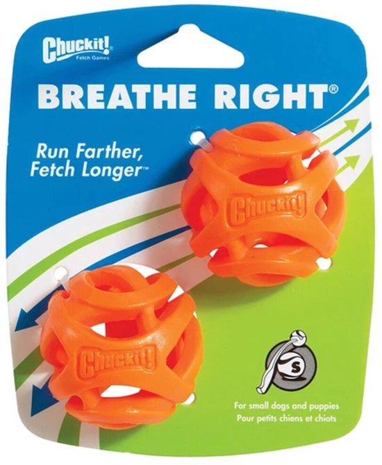 Chuckit Breathe Right Fetch Ball Medium 2-pack 6 cm