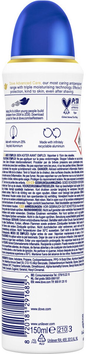 Dove Deodorant Spray Advanced Care Orginal - 150 ml