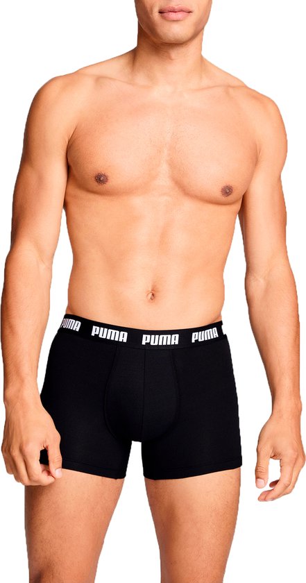 Zwarte Puma boxershorts met witte PUMA-band