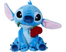 foto van Pluche Disney - Stitch met roos (25cm)